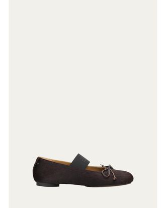 Maison Margiela Anatomic Calf Hair Mary Jane Ballerina Flats