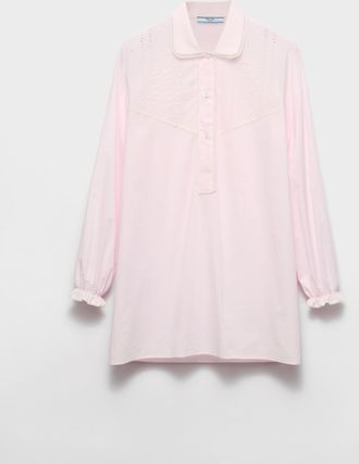 Prada Embroidered batiste shirt