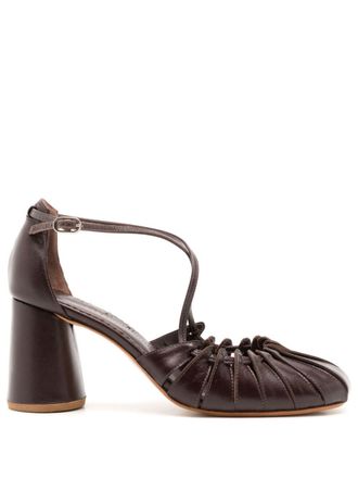 Sarah Chofakian Lee 65mm leren pumps - Bruin