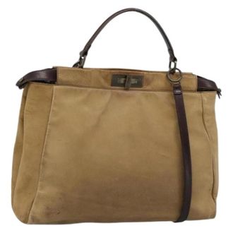 Fendi Pre-owned Hand Bag - Dames - Vintage Handtas - Bruin - ONE Size - Leer - Vintage
