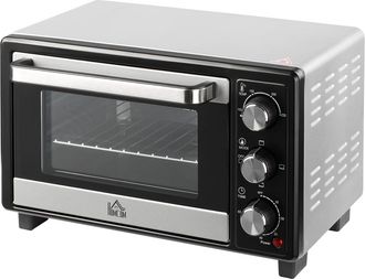 HOMCOM Horno el&eacute;ctrico 44x32x28.1 cm plata