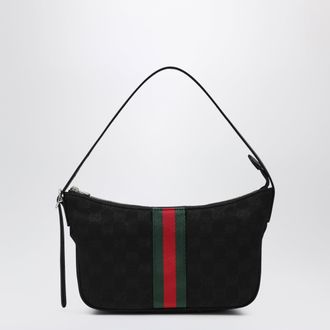Gucci Small black Lunetta GG fabric bag