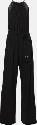 Max Mara Ubi silk satin-trimmed jersey jumpsuit