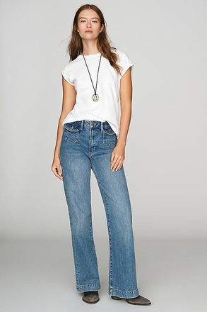 Paige Leenah 32 High-Rise Flared Jeans