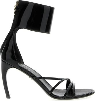 Ferragamo Clethra Sandalen - Dames - Sandalen met hakken - Zwart - 36 1/2 EU - Leer - Schoenen