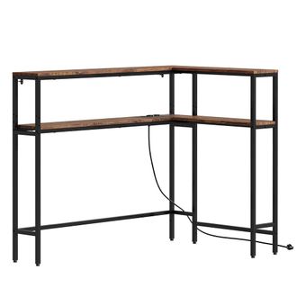 SoBuy Sobuy Mesa De Consola Para Entrada Con Dos Estantes Marr&oacute;n 120x80x101cm Moderno Fsb105-e-n