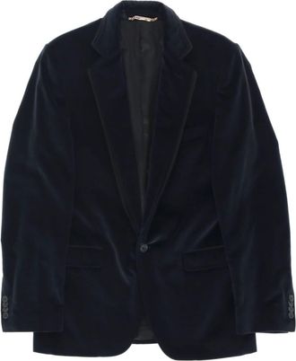 Dolce & Gabbana 2010s velvet blazer - men - Cotton/Viscose - 50 - Blue