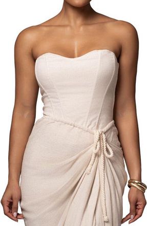 JLUXLABEL New Obsession Draped Top in Natural at Nordstrom, Size X-Small