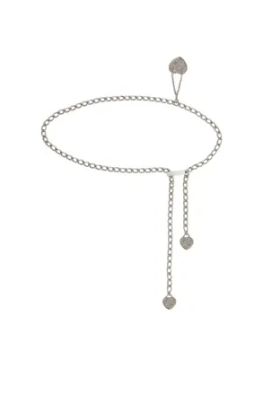 Dsquared2 Silver Heart Chain Belt