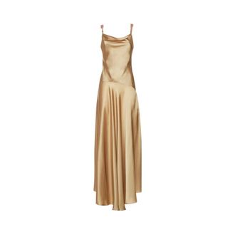 Simona Corsellini Jurken - Dames - Avondkleed - Beige - S - Kleedjes