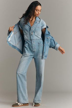 Pistola Denim Grover Denim Short Sleeve Field Jumpsuit