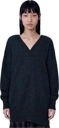 Our Legacy Raise V-Neck Trui - Dames - V-hals truien - Zwart - XS - Wol - Truien & Vesten