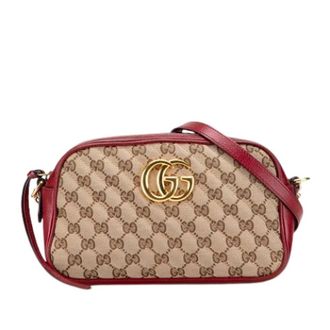 Gucci Pre-owned Canvas Crossbody Bag - Dames - Pre-owned - Rood - Maat: ONE Size