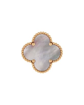 Van Cleef & Arpels 18K Gold Magic Alhambra Ring 18K Yellow Gold With Mother Of Pearl (Authentic Pre-Loved)