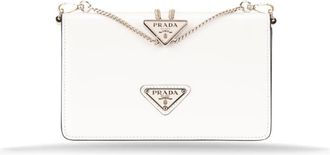 Prada Tassen, Dames, Wit, ONE Size, Leer, Cross Body Bags