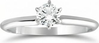 Pompeii3 1/3Ct Solitaire Round Cut Diamond Engagement Ring in 14k Gold Lab Grown