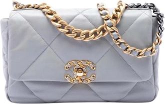 Chanel Pre-owned Medium 19 Flap Bag - - Pre-owned - Donna - Grigio - ONE SIZE