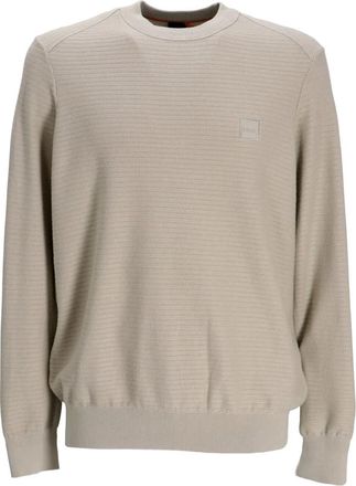 BOSS logo-appliqu&eacute; jumper - Neutrals