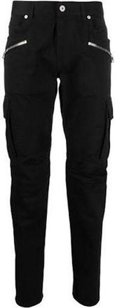 Balmain Black Cotton Cargo Mens Pants