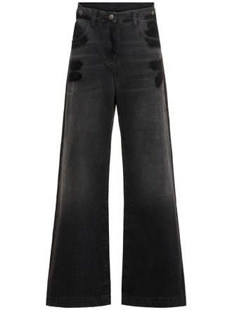 デニム・ジーパン THE ATTICO 'Essie' jeans Black  241WCP113D066 The Attico Womens essie Cargo Jeans in Black | Size 25