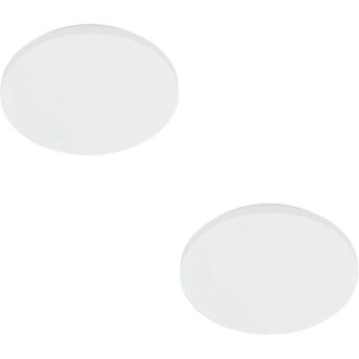 Loops 2 PACK Sleek White LED Ceiling Light Fixture for Indoor Bathroom Space