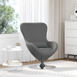 vidaXL Vidaxl - Sill&oacute;n Huevo Gris Oscuro Tela