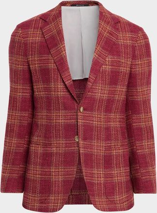 Sartorio Men & apos;s Plaid Notch Lapel Single-Breasted Sport Coat