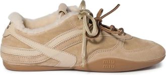 Miu Miu Gymnasium leren sneakers - Beige