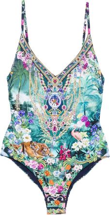 Camilla Costume intero con decorazione - Verde