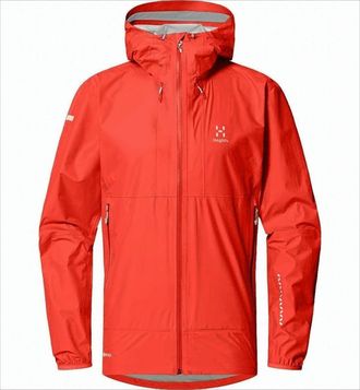 Hagl&ouml;fs Red Polyamide Jacket With Hood