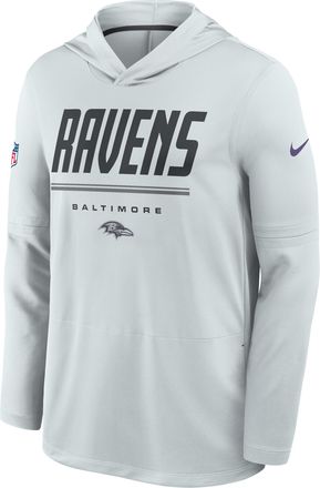 Nike Baltimore Ravens Sideline Nike Mens Dri-FIT NFL Long-Sleeve Hooded Top in Purple | 03B90GWX8G-TG4