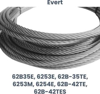 OEM Cable De Repuesto Evert Para Elevadores De Dos Columnas: 62b35e, 6253e, 62b-35te, 6253m, 6254e, 62b-42te, 62b-42tes