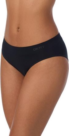 DKNY 3-Pack Seamless LiteWear Bikinis in Black at Nordstrom, Size Medium