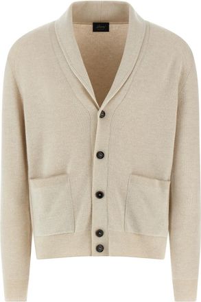 Brioni Beige Ribbed cardigan