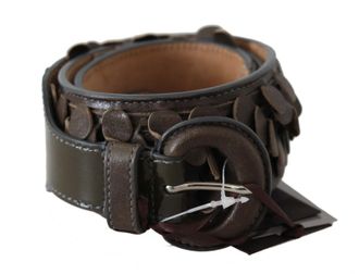 Ermanno Scervino Leather Round Buckle Waist Womens Belt