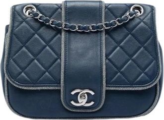 Chanel Borsa a tracolla in agnello trapuntato Pre-owned - - Pre-owned - Donna - Blu - ONE SIZE
