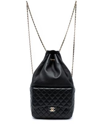 Chanel 2015-2016 Large Quilted Lambskin In Seoul backpack - women - Lambskin - One Size - Black