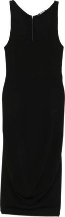 Jacquemus Logo-embroidered Draped Dress