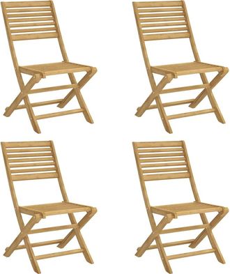 vidaXL Vidaxl - Sillas De Jard&iacute;n Plegables 4 Uds Madera Acacia 48,5x61,5x87 Cm