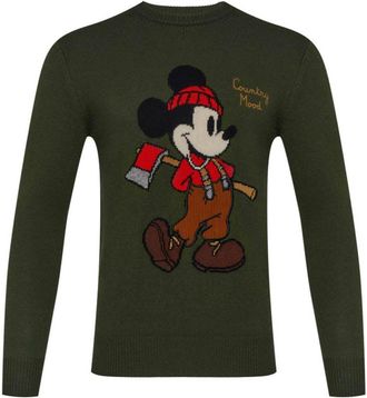 MC2 Saint Barth Topolino Print Sweatshirt in Fresh Green