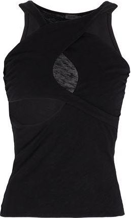 8 by YOOX JERSEY ASYMMETRICAL CUT-OUTS TANK TOP