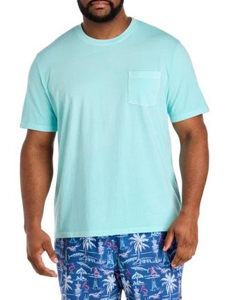 Vineyard Vines Big & Tall Surf Pocket T-Shirt V2 in Sea Splash at Nordstrom, Size 4X Big