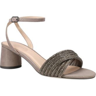 Pelle Moda Noli Ankle Strap Sandal in Pewter at Nordstrom, Size 5.5