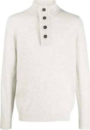 Barbour Maglione Girocollo con Toppe sui Gomiti - - Knitwear - Uomo - Beige - S