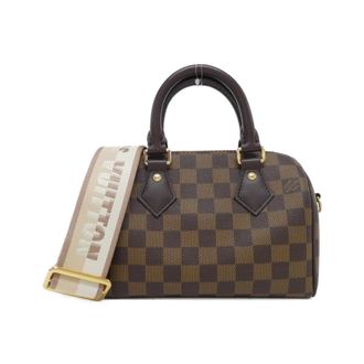 Louis Vuitton Beige Damier Canvas Ebene Coated Canvas Boston Bag (Pre-Owned)