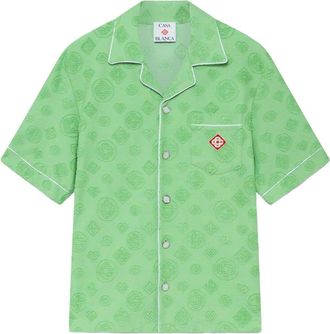 Casablanca JACQUARD TOWELLING SHIRT Size: XL, colour: GREEN