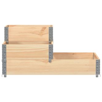 Berkfield Home Stable 3-Tier Raised Bed 120x80 cm Solid Wood Pine in Light Tan