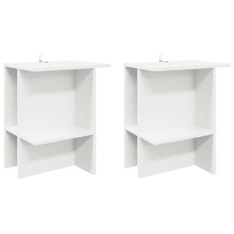 vidaXL Mesa De Caf&eacute; 2 Pcs 40 X 30 X 49 Cm Madera De Ingenier&iacute;a Vidaxl