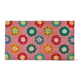 Tag Flower Burst Non-Slip Coir Doormat Multi 30 x 17 x 1 in in Multicolored at Nordstrom, Size Medium