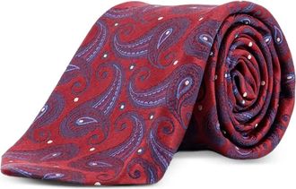 Kiton Cravatta con stampa paisley - Rosso